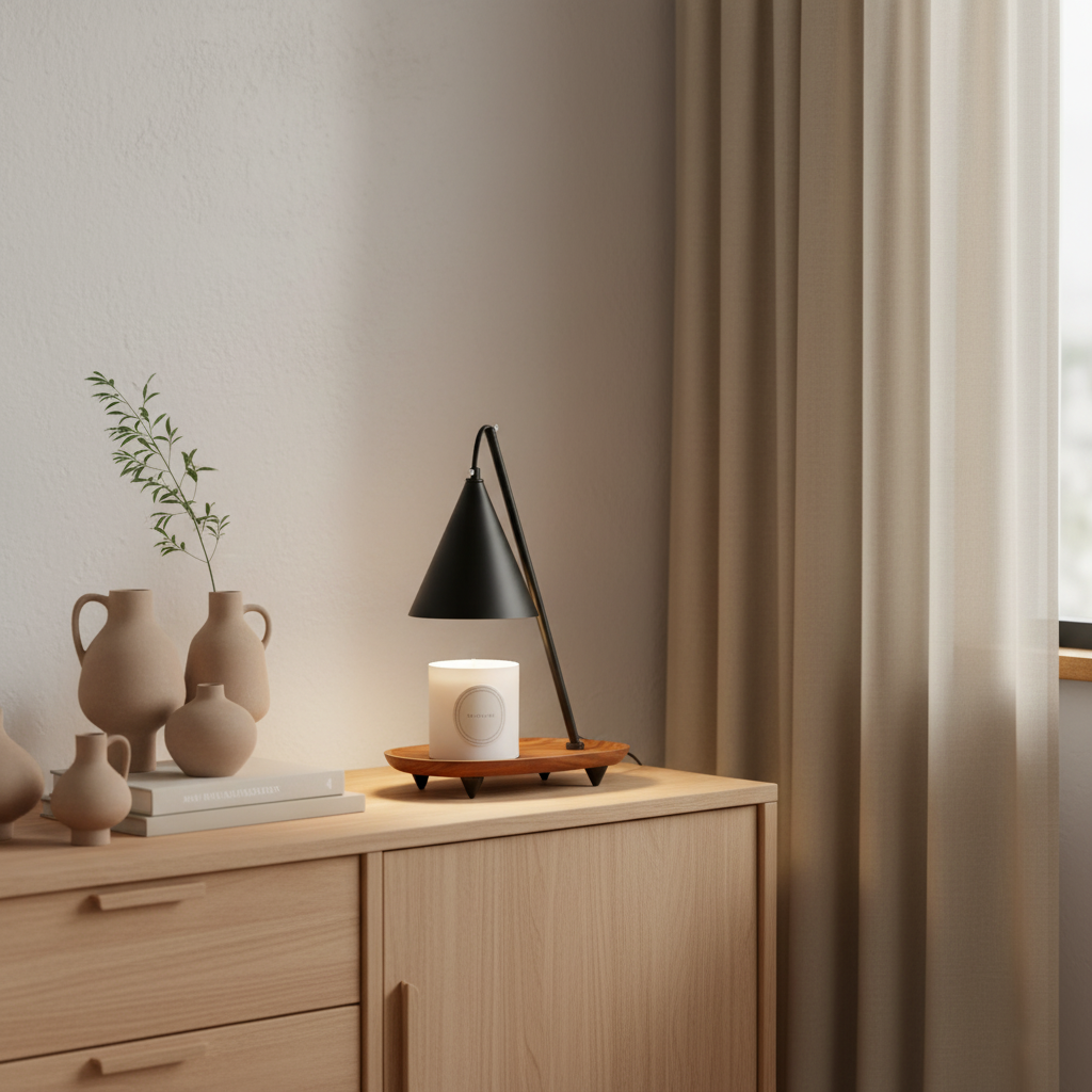 Mikaro Candle Warmer Lamp – Clean Rounded Design Indoor Wax Melter