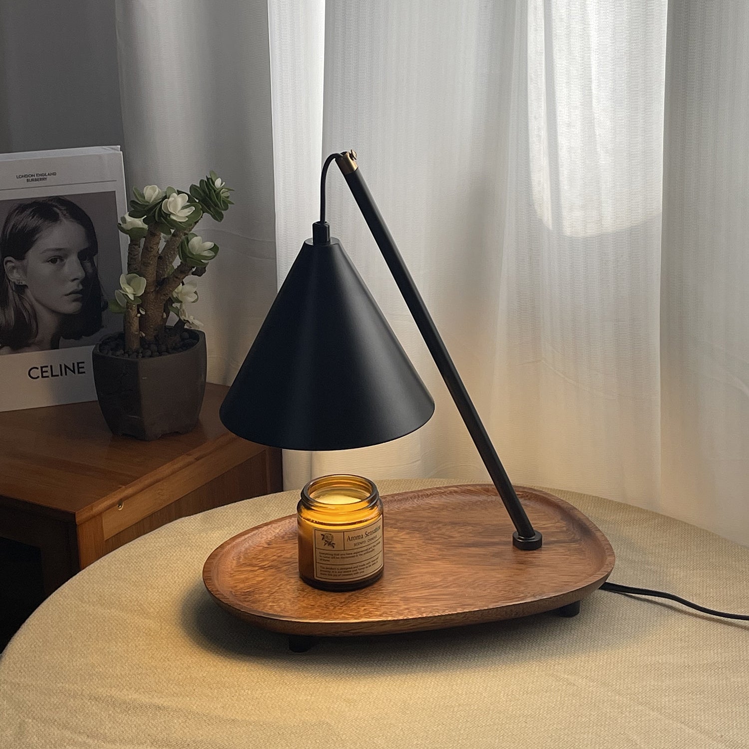 Mikaro Candle Warmer Lamp – Clean Rounded Design Indoor Wax Melter