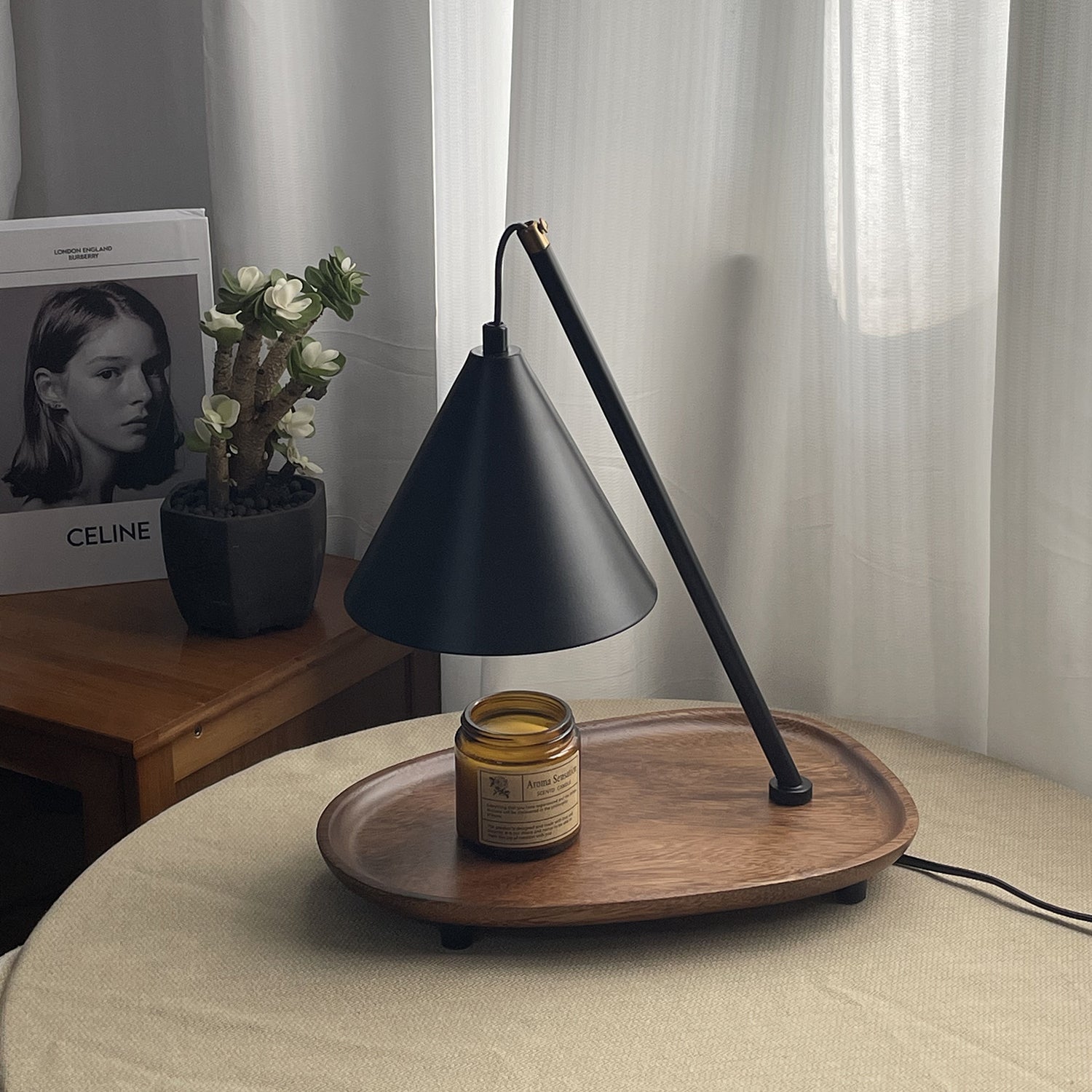 Mikaro Candle Warmer Lamp – Clean Rounded Design Indoor Wax Melter