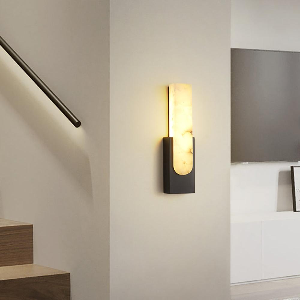 Modern Vertical LED Tube Wall Sconce – 50cm Resin Metal – Bedroom Hallway