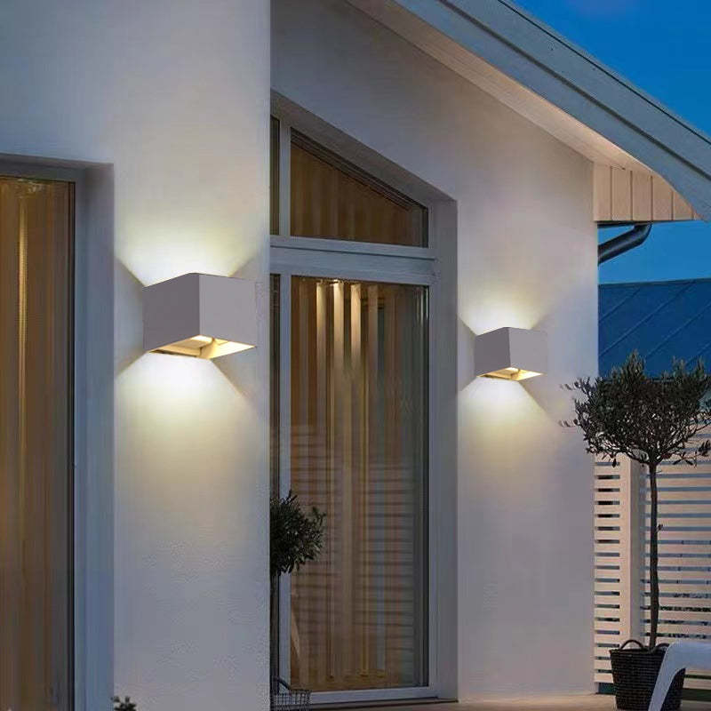 Modern Adjustable Square LED Wall Light IP65 Waterproof