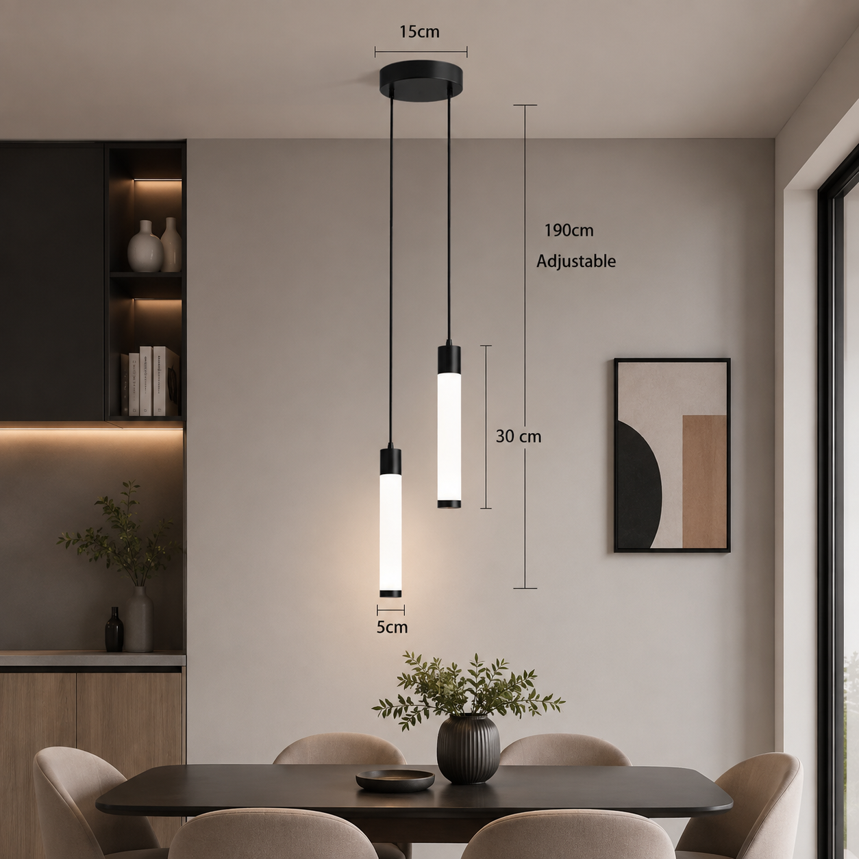 Retro Imitation Marble and Acrylic LED Pendant Light
