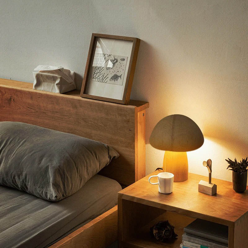 Modern Touch Control Wooden Warm Glow Led Night Light