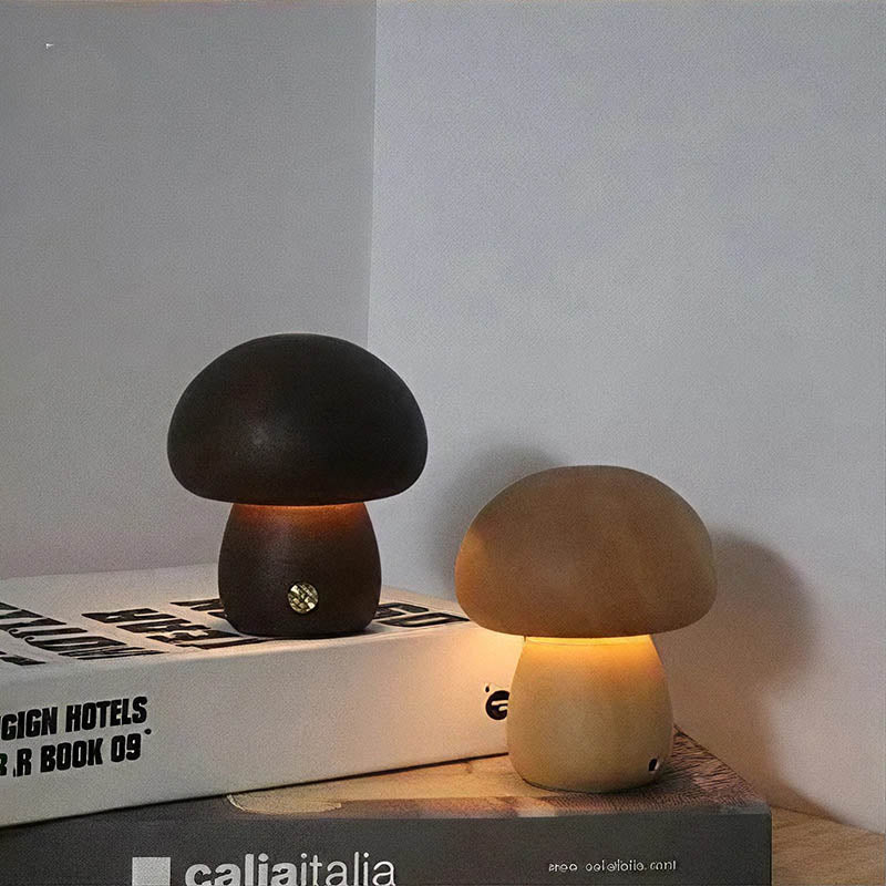 Modern Touch Control Wooden Warm Glow Led Night Light