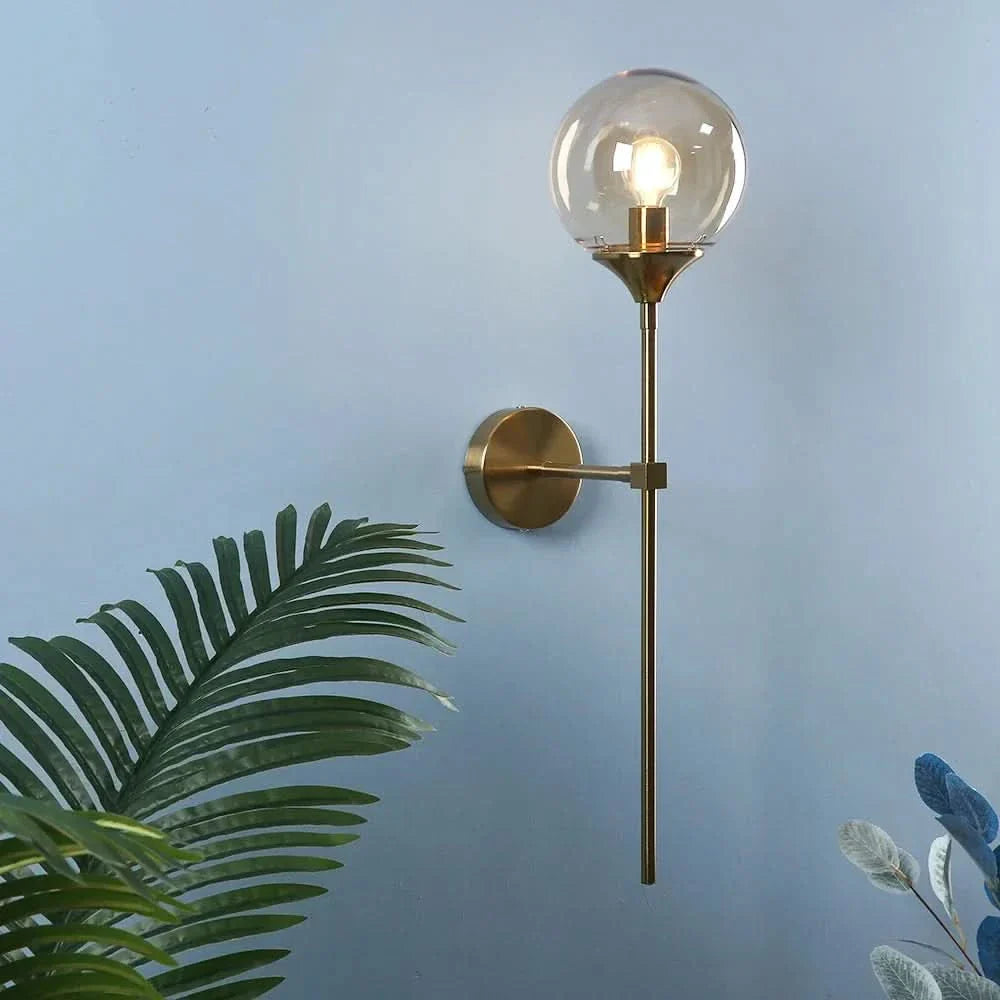 Glass Wall Lamp Warm LED – Bedroom Hallway
