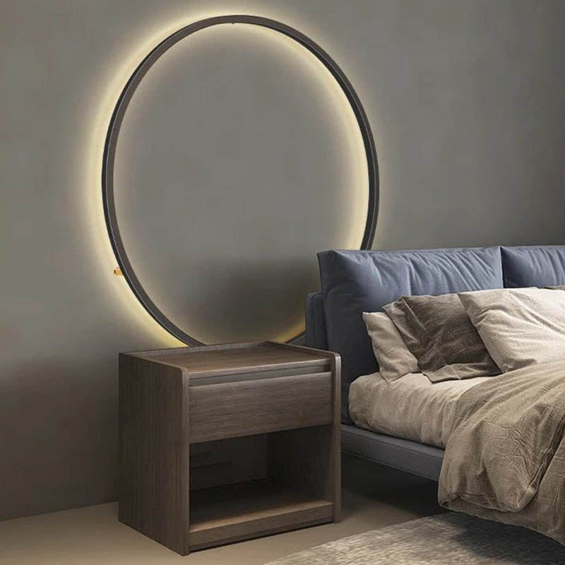 Ring LED Wall Sconce – USB Charging Modern Nordic – Bedroom Hallway