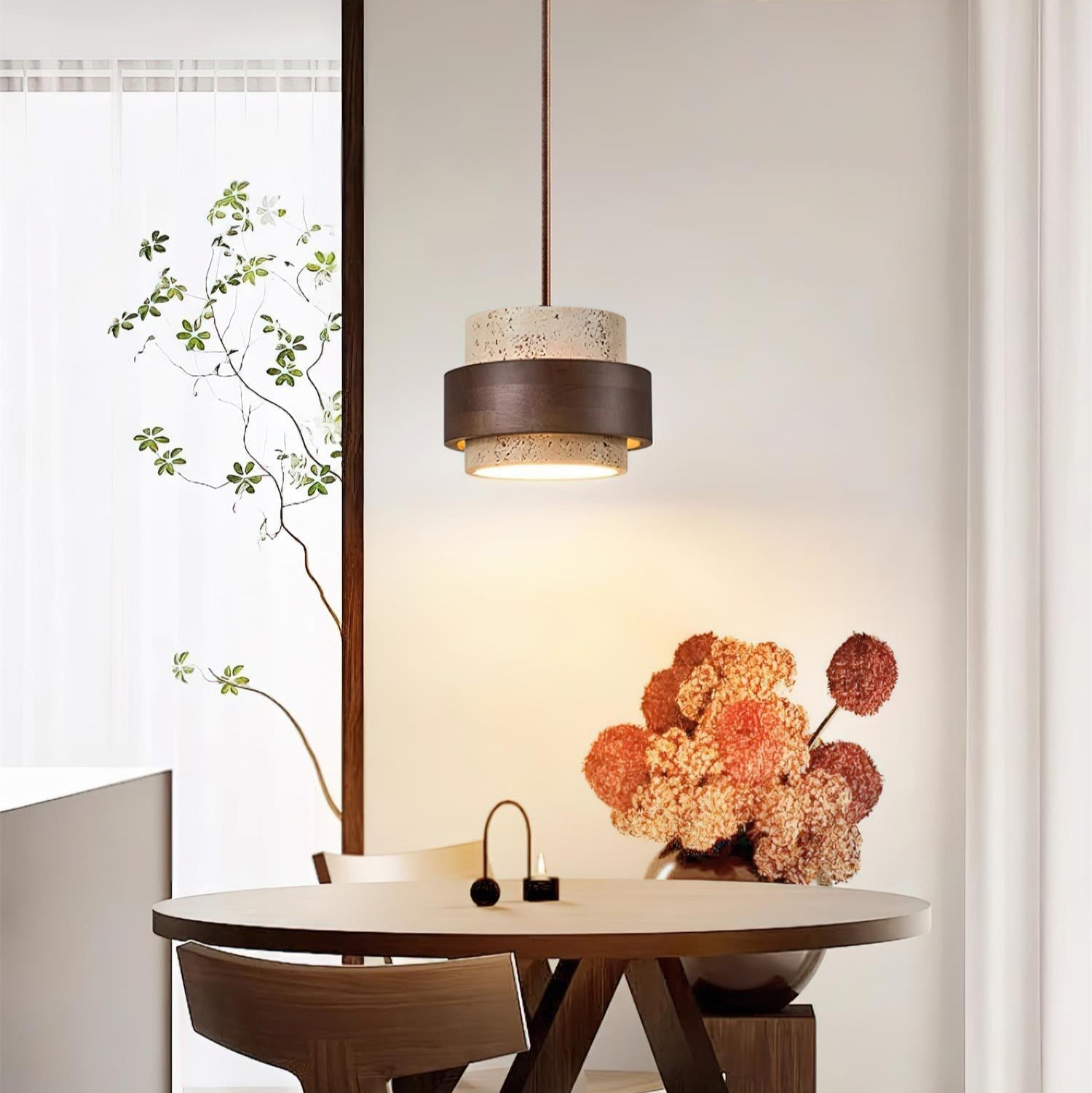 Wabi Sabi Style Stone Pendant Light
