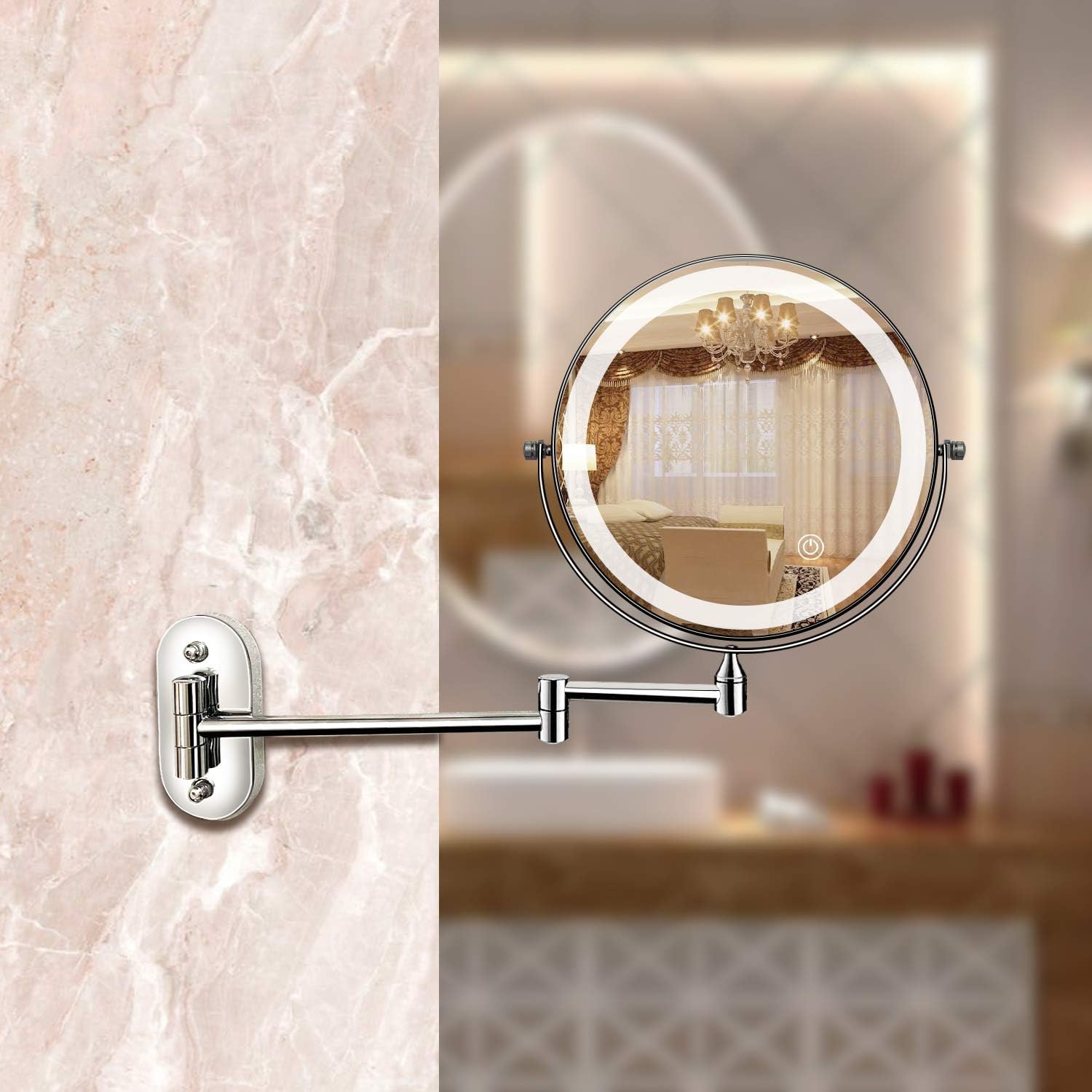 Vanity Mirror Makeup LED Light Adjustable Magnification Touch Control