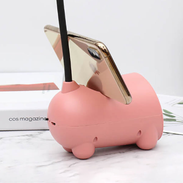 Kids LED Bunny Desk Lamp – Rechargeable Study Light with Pen Holder – Flexible Neck