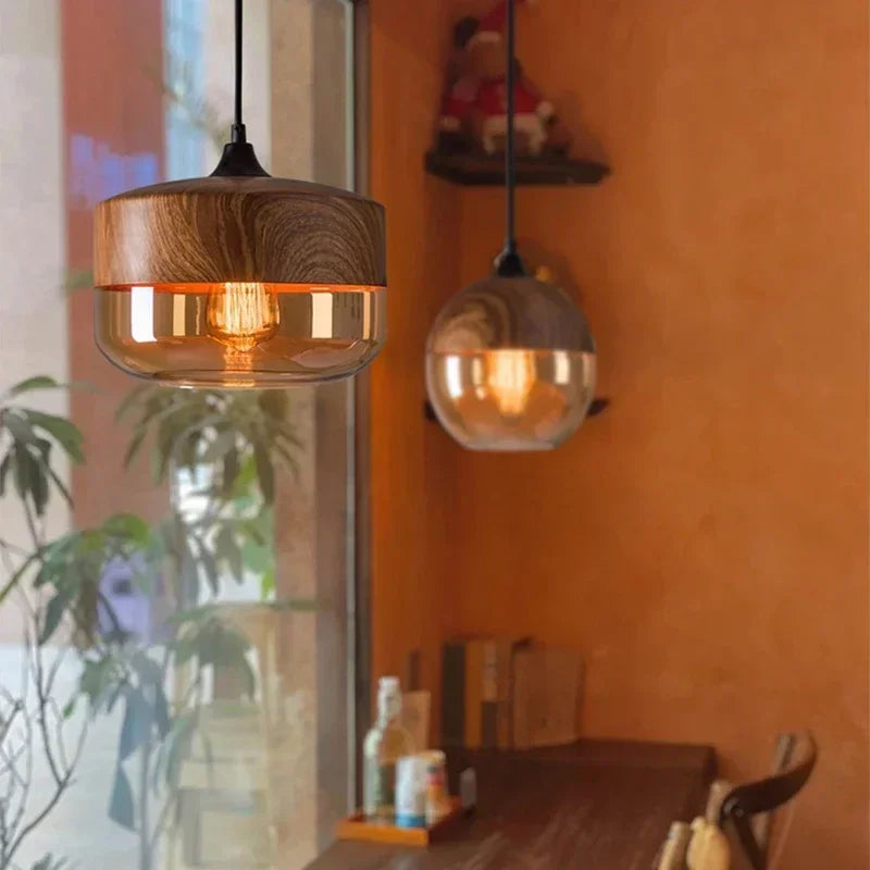 Elegant Contemporary Glass Kitchen Island Pendant Light