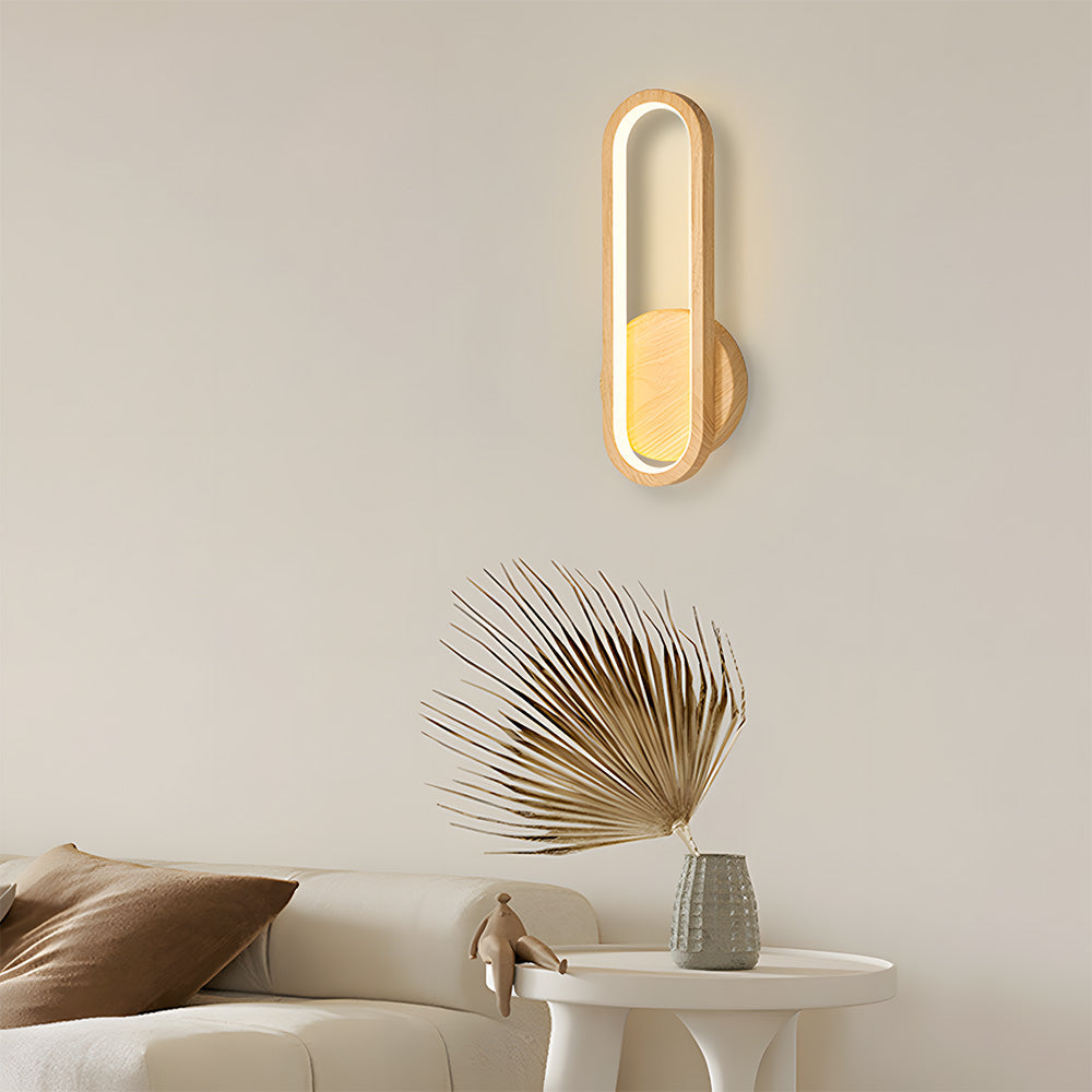 Rustic Vintage Wood Warm Ambient Wall Light