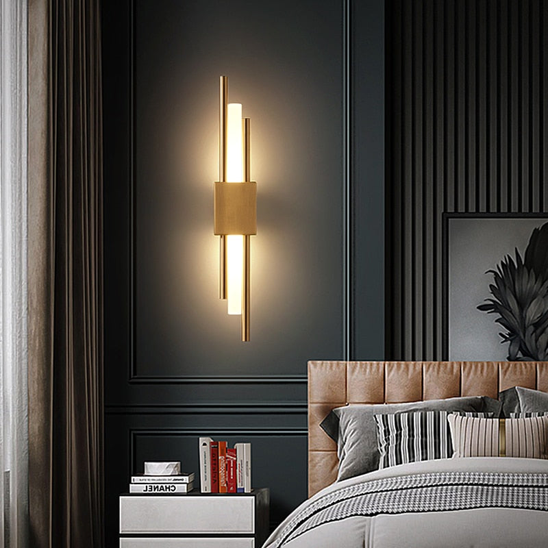Modern Metal Acrylic LED Wall Lamp – Warm Light Hard Wired – Hallway Bedroom