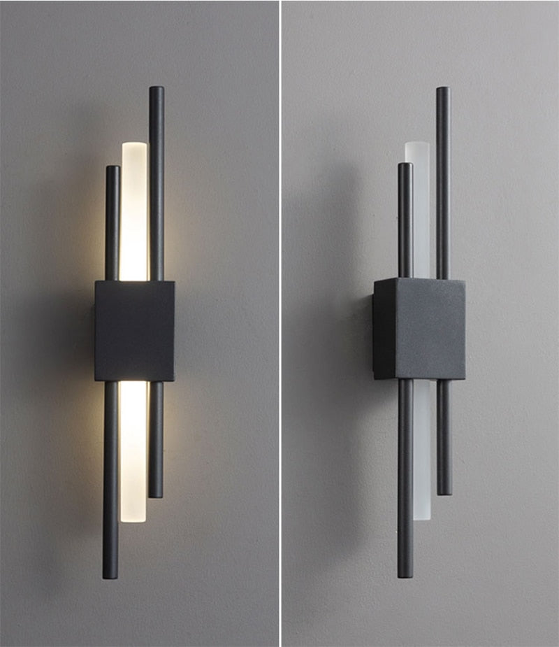 Modern Metal Acrylic LED Wall Lamp – Warm Light Hard Wired – Hallway Bedroom