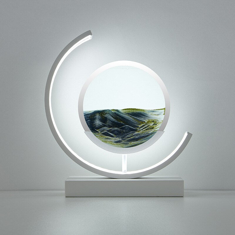 Sand Art Bedside Table Lamp - Ambient Light - Sandscape Design