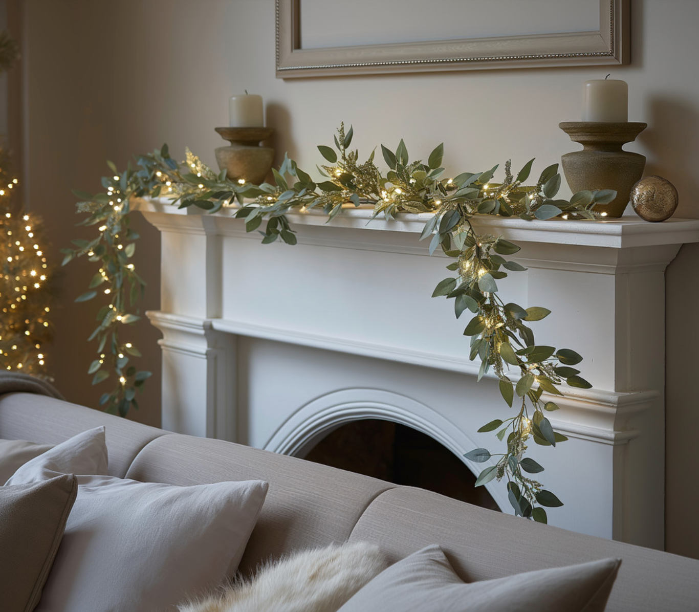 Olive Branch LED Fairy Lights Garland - Decorative String Lights