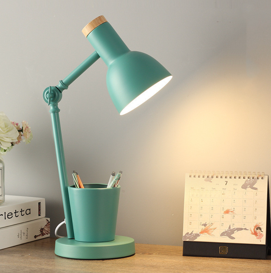 Modern Adjustable Bedside Table Lamp for Kids Bedroom - Desk Reading Light