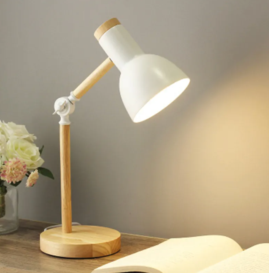 Kids Desk Lamp For Bedroom - Reading Light - Wood