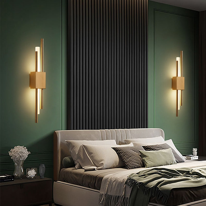 Modern Metal Acrylic LED Wall Lamp – Warm Light Hard Wired – Hallway Bedroom