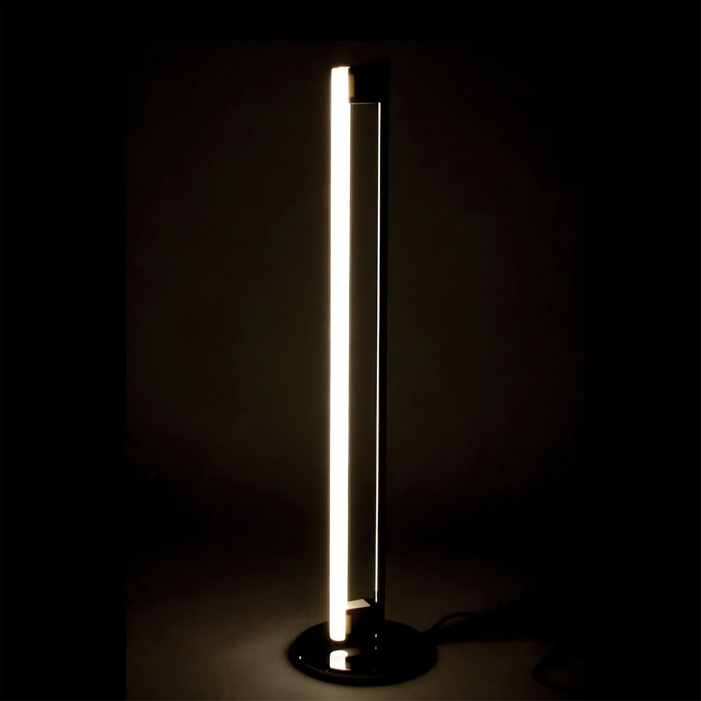 Modern Slim Chrome Metal LED Floor Lamp – Foot Switch – Living Room & Office