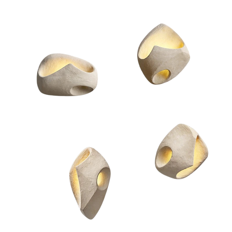 Contemporary Led Resin Sculptural Ambient Wall Sconce