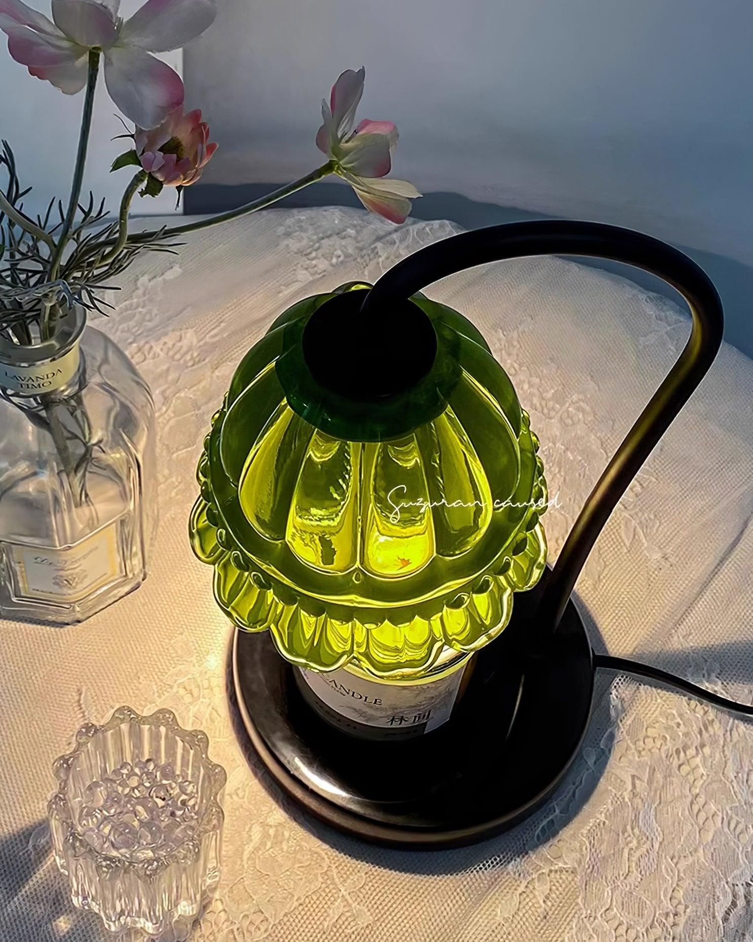 Valon Candle Warmer Lamp – Marble Base & Dome Shade