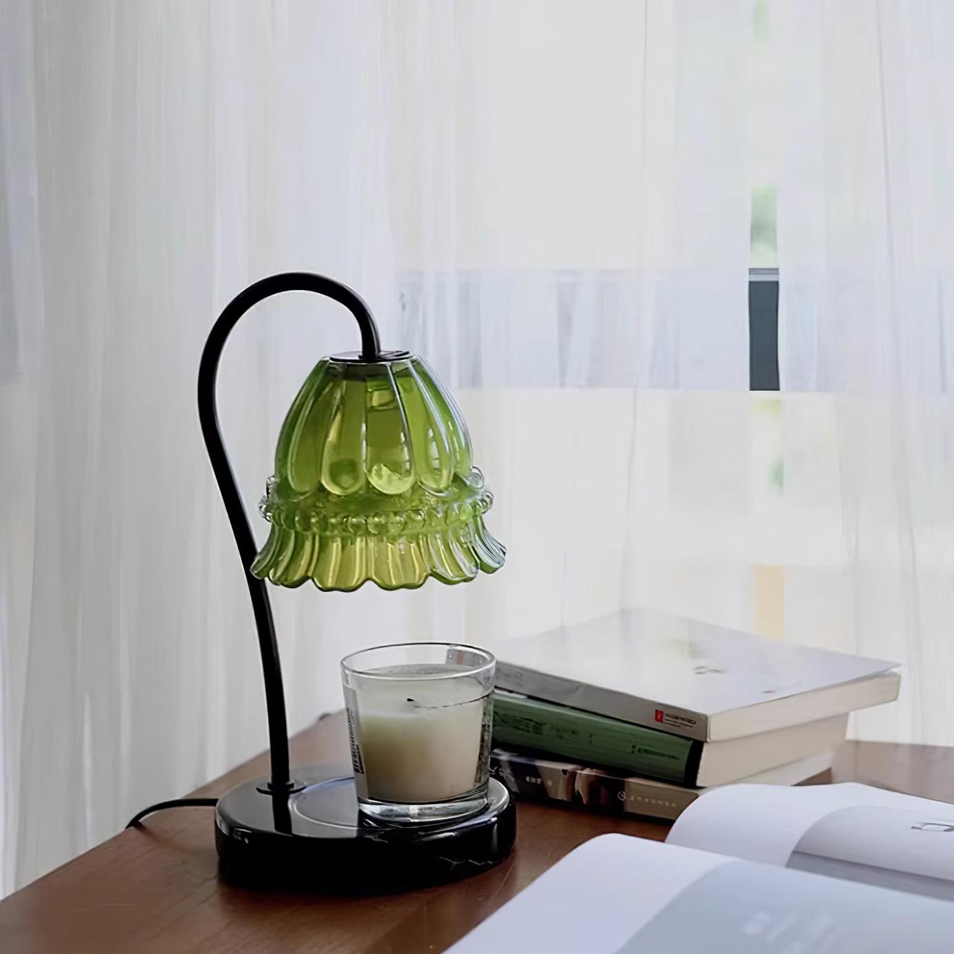 Valon Candle Warmer Lamp – Marble Base & Dome Shade