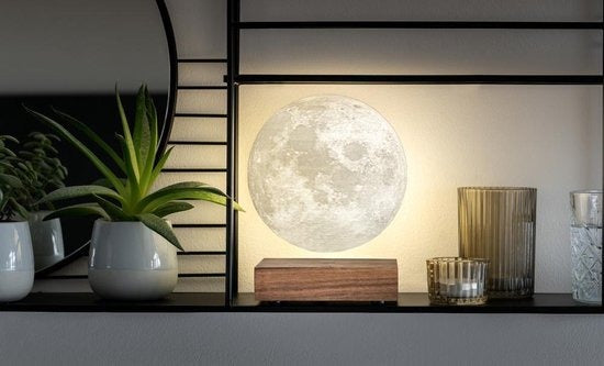 Levitating Moon Bedside Table Lamp - Magnetic Floating LED Night Light