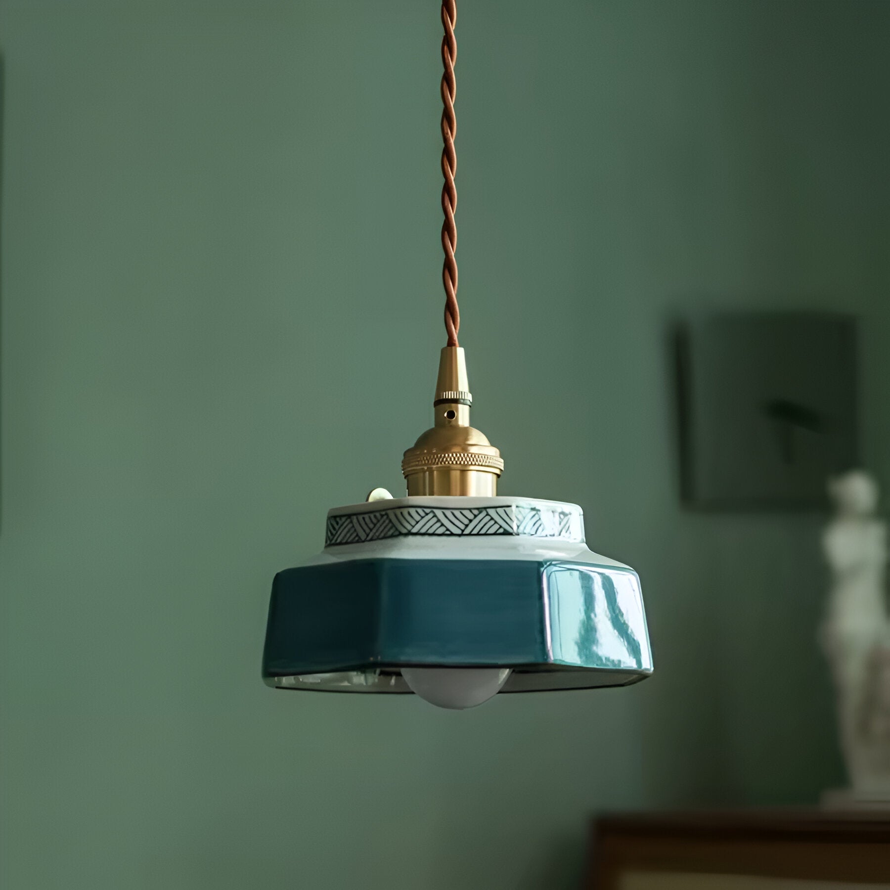 Minimalist Ceramic Contemporary Pendant Ceiling Light