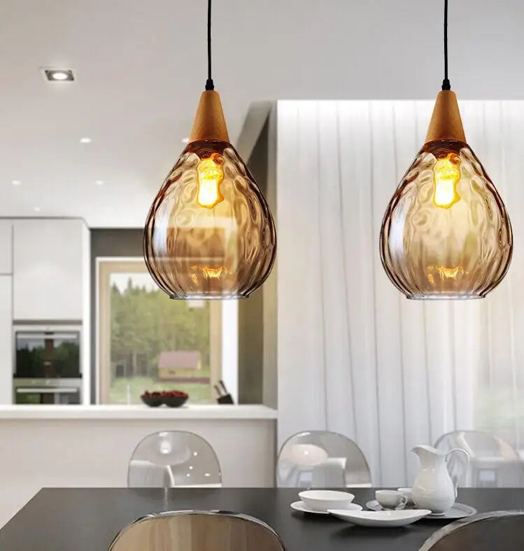 Vintage Decorative Glass Kitchen Dining Pendant Light