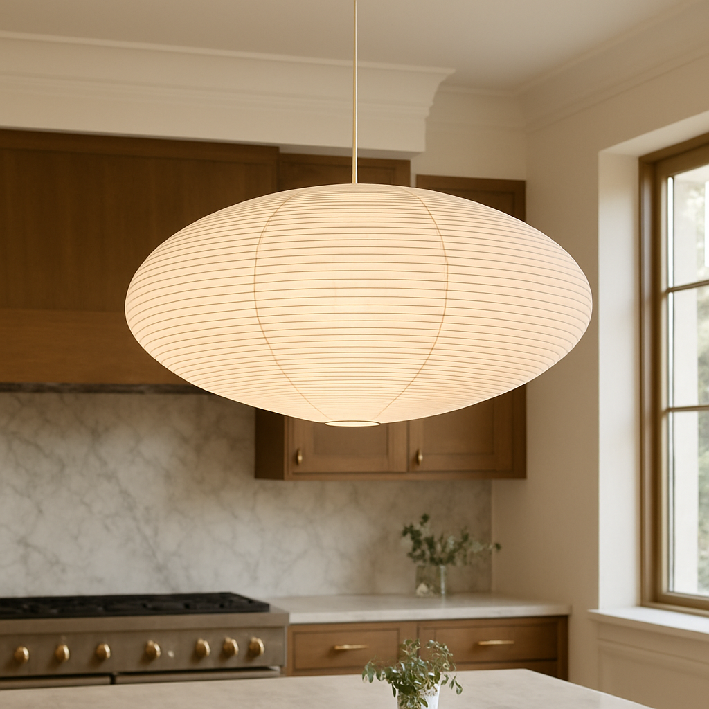 Handcrafted Paper Minimalist Soft Glow Pendant Light