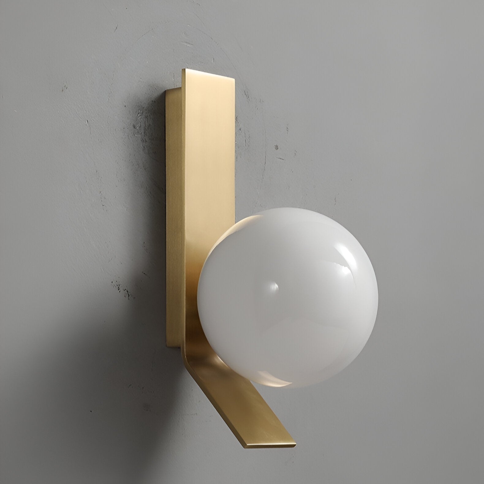 Modern Globe Wall Sconce – LED Bedside Reading Light – Metal & Plastic