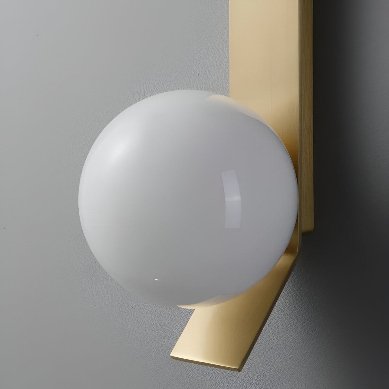 Modern Globe Wall Sconce – LED Bedside Reading Light – Metal & Plastic