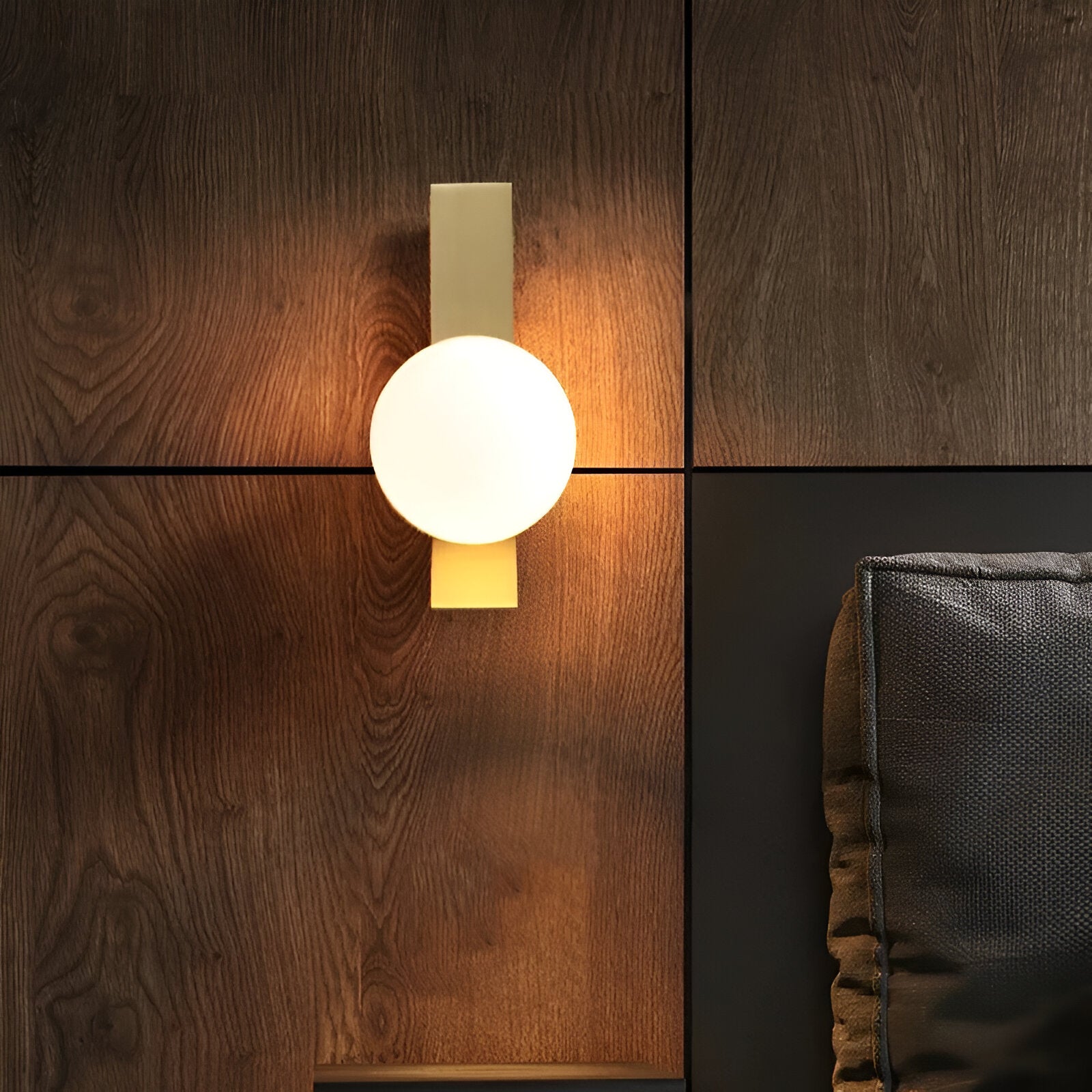 Modern Globe Wall Sconce – LED Bedside Reading Light – Metal & Plastic