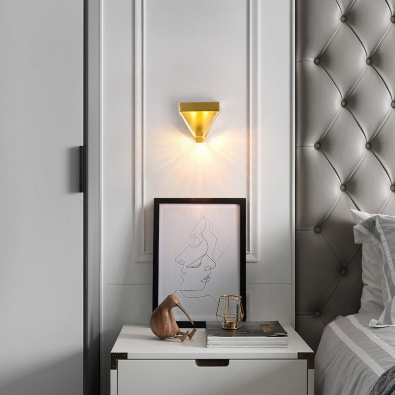 Geometric Crystal LED Wall Sconce – Up Down Effect X-Pattern – Staircase Hallway