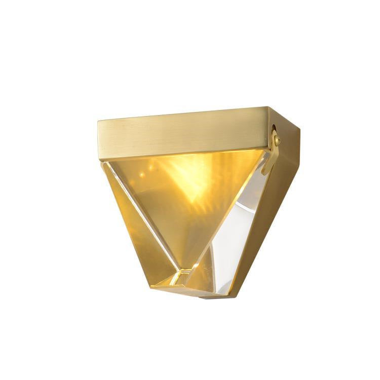 Geometric Crystal LED Wall Sconce – Up Down Effect X-Pattern – Staircase Hallway