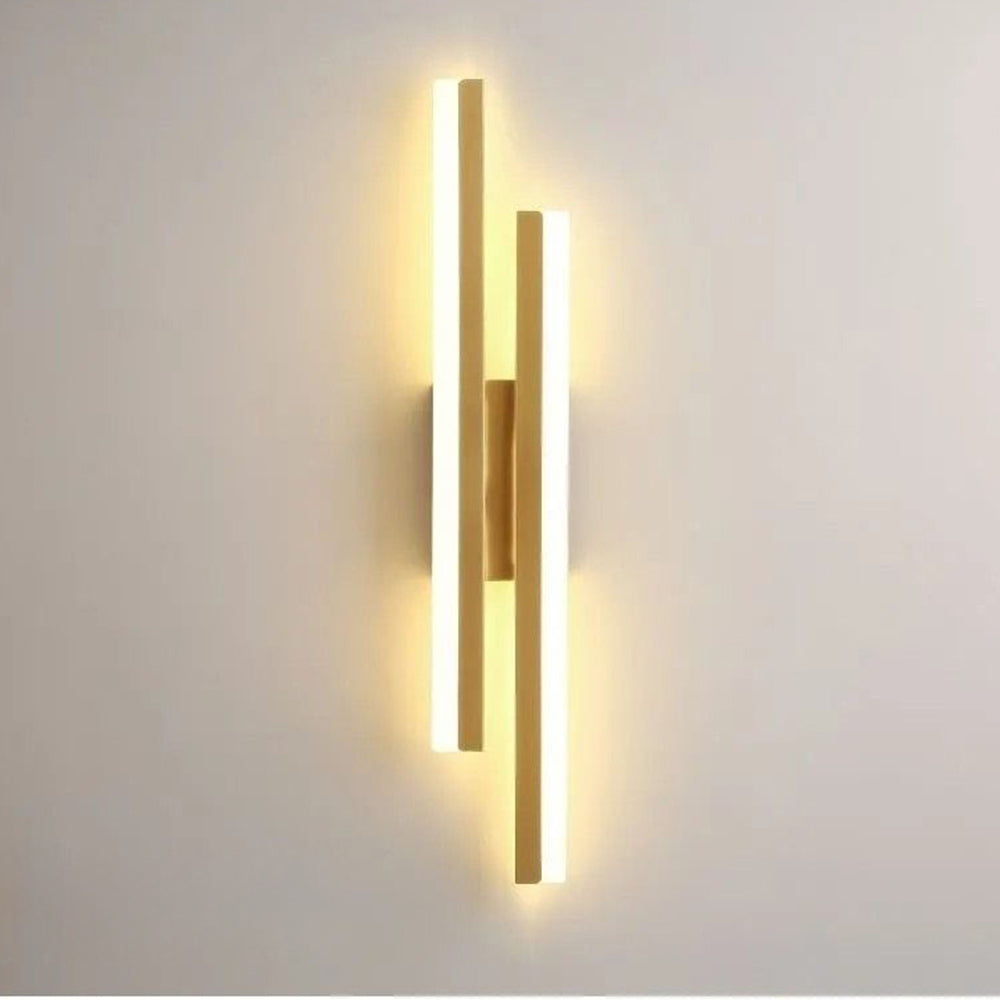 Modern Linear LED Wall Sconce – Staggered Bars Slim Profile – Lounge Bedroom Hallway