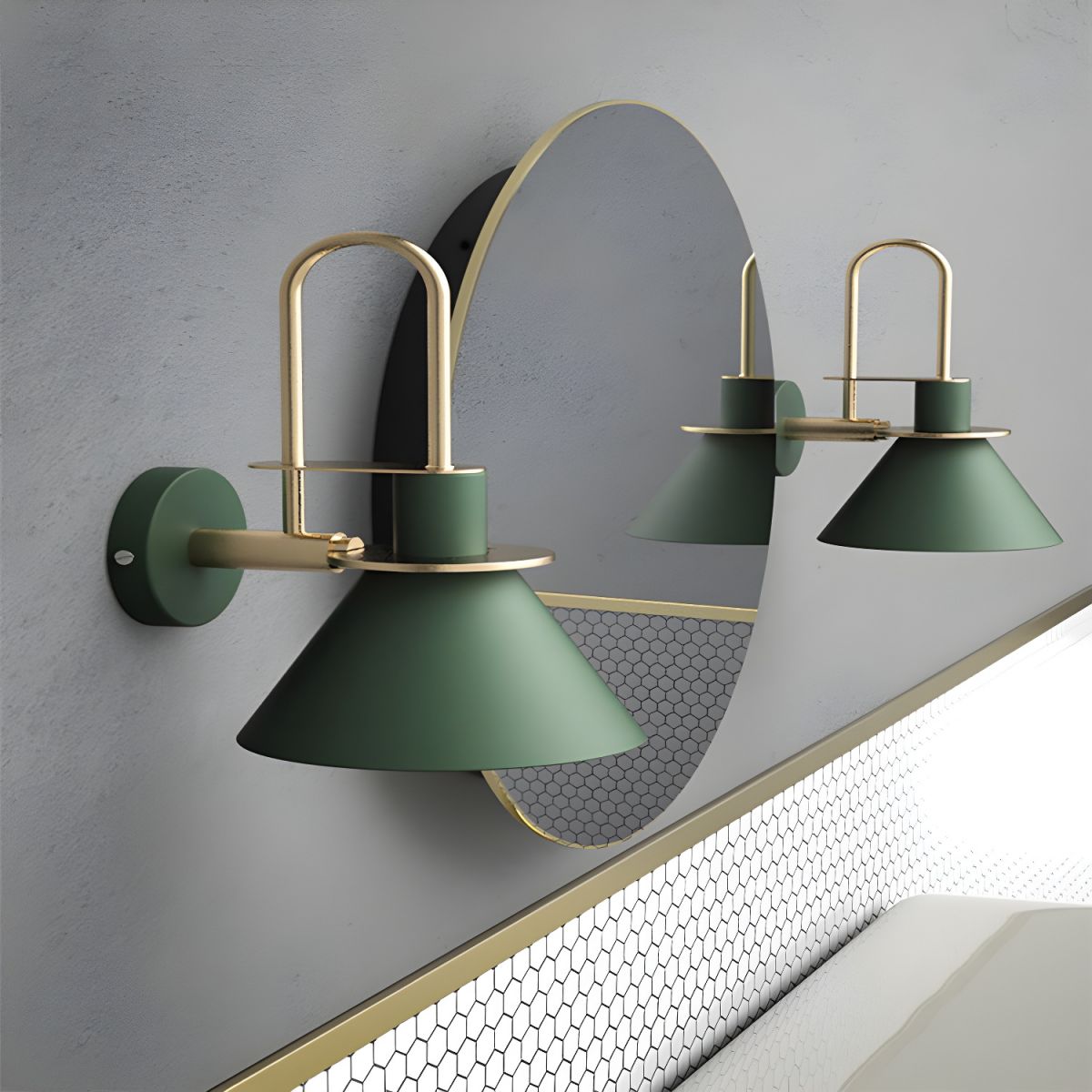 Modern Cone Metal Wall Light – Hardwired – Bathroom & Hallway
