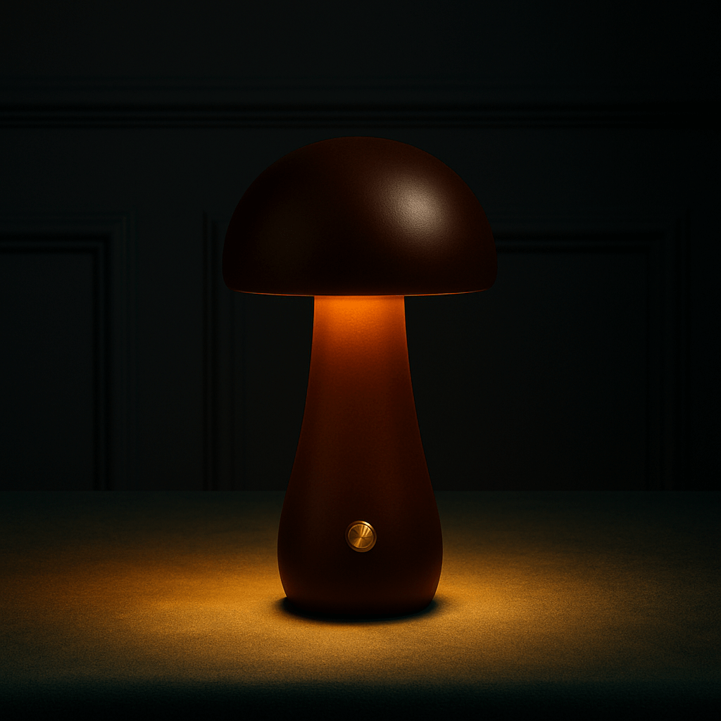 Modern Mushroom Bedside Table Lamp - Dome Shade