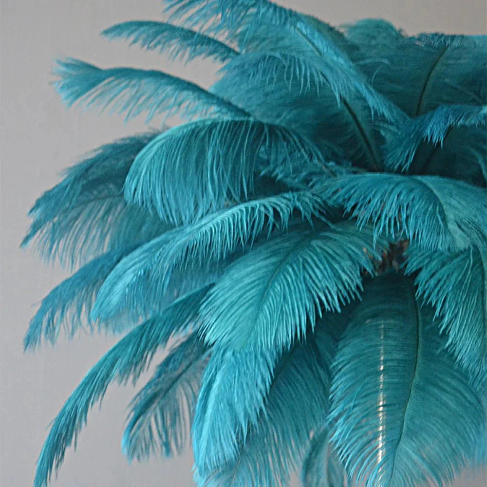 Art Deco Gold Feather Table Lamp