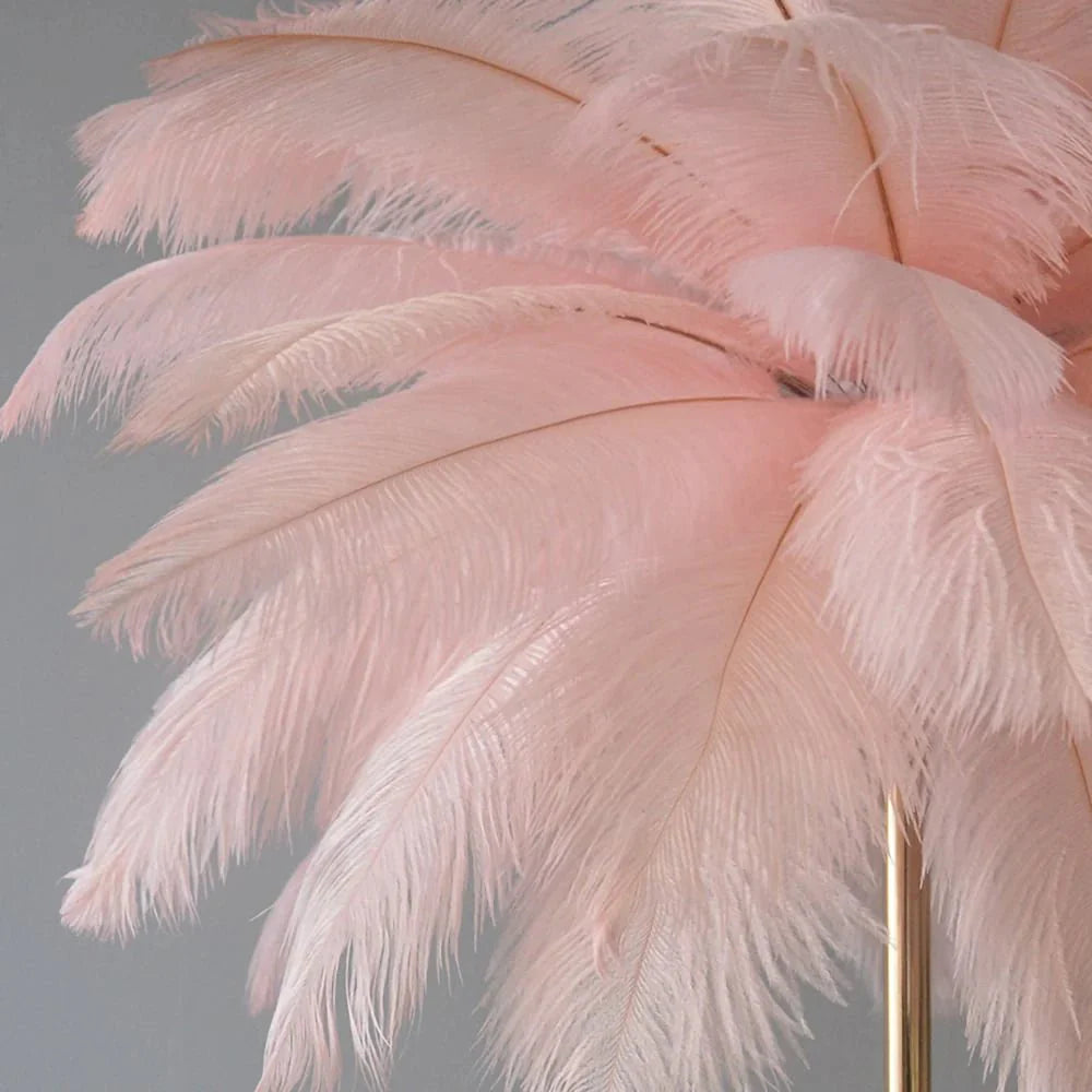 Art Deco Gold Feather Table Lamp