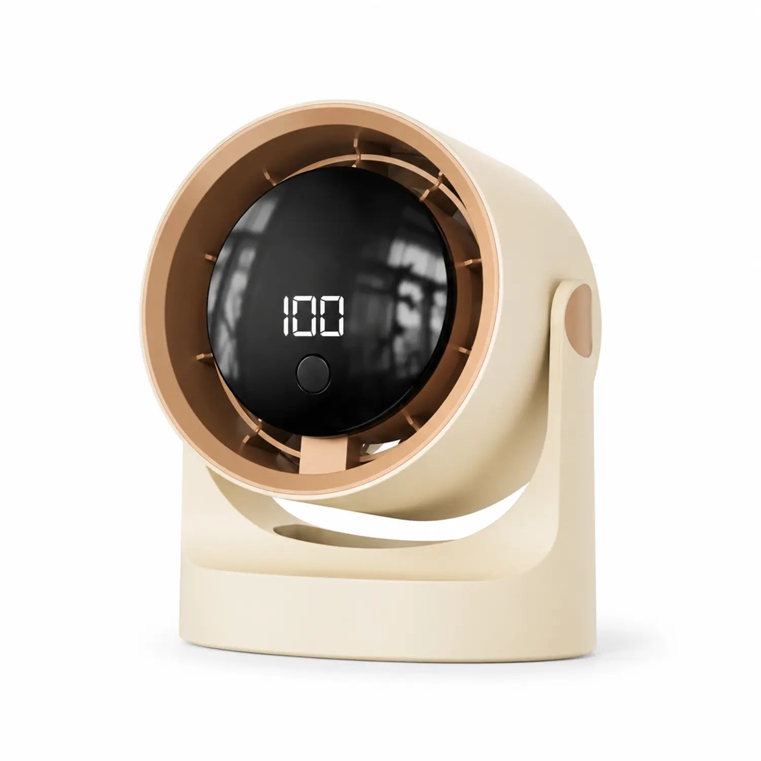 Rechargeable Desktop Fan with Digital Display & Wall Mount