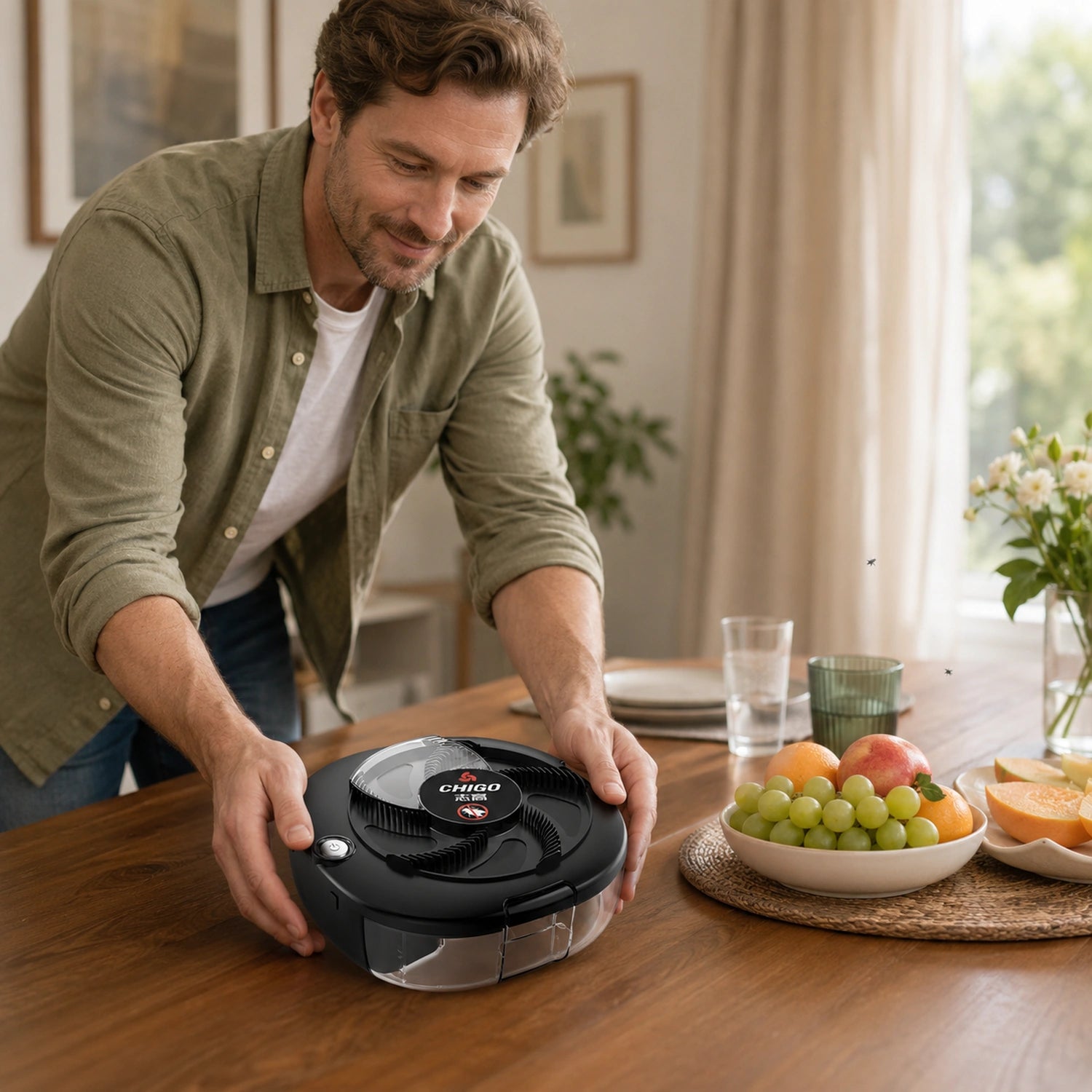 Rechargeable & Plug-in Electric Fly Trap for Indoor & Outdoor Use
