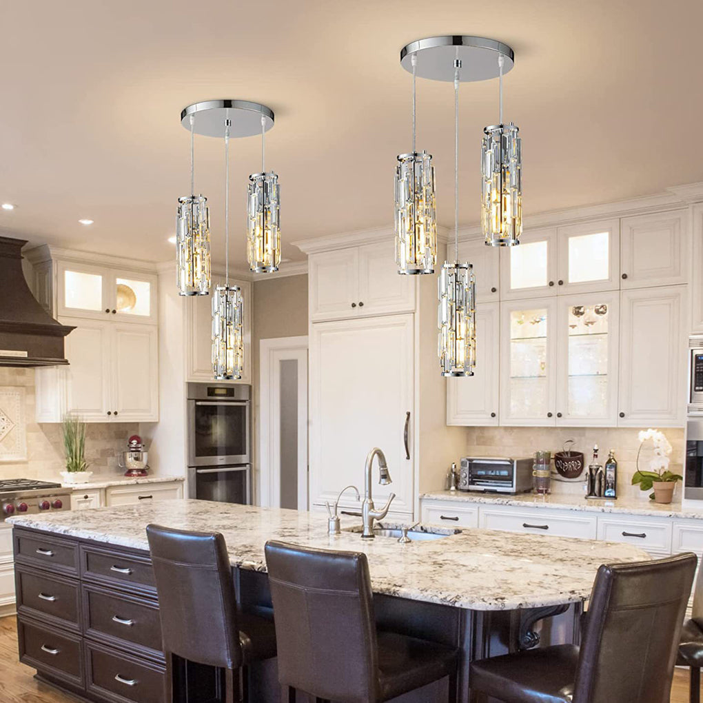 Modern Glass Pendant Light with Adjustable Cord