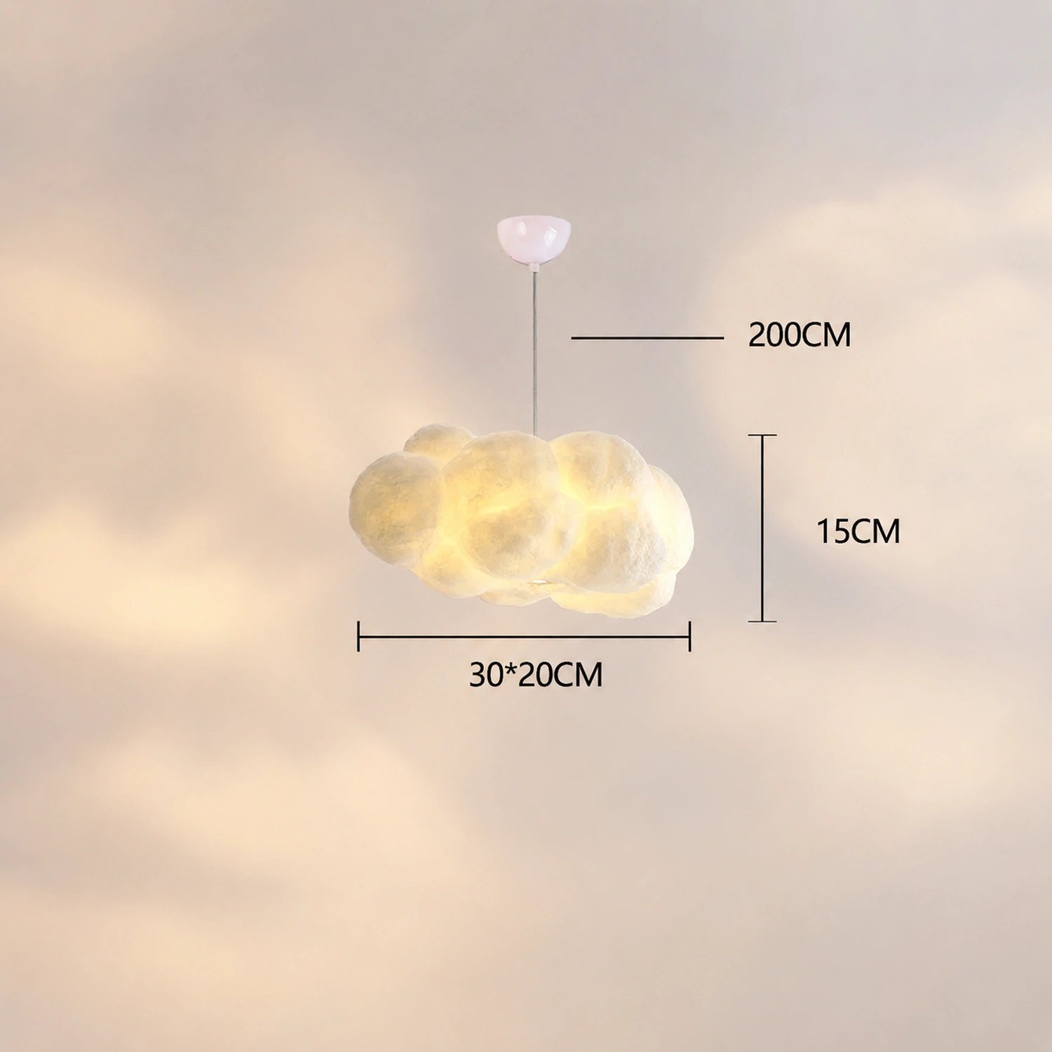 Modern White Floating Cloud Pendant Light