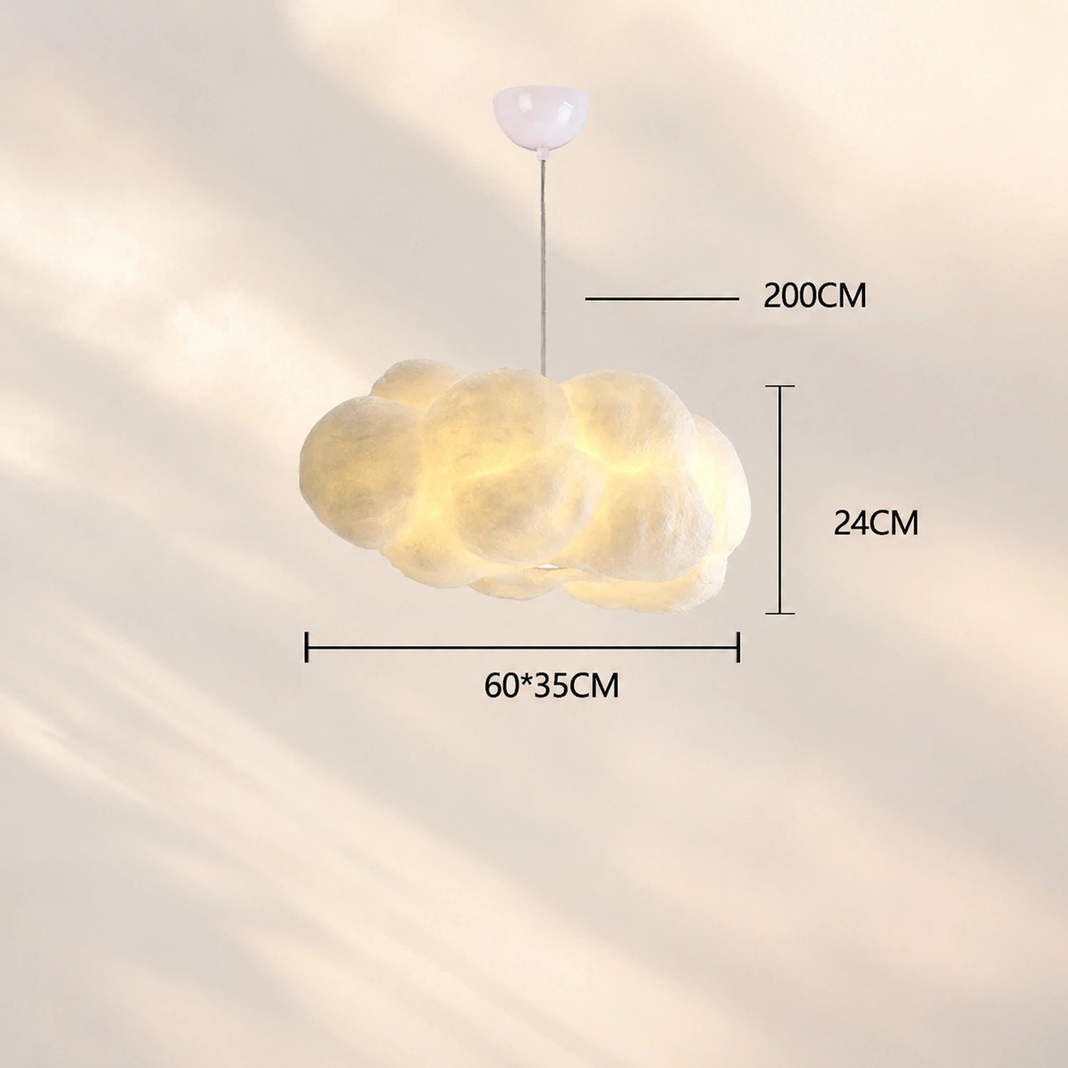 Modern White Floating Cloud Pendant Light