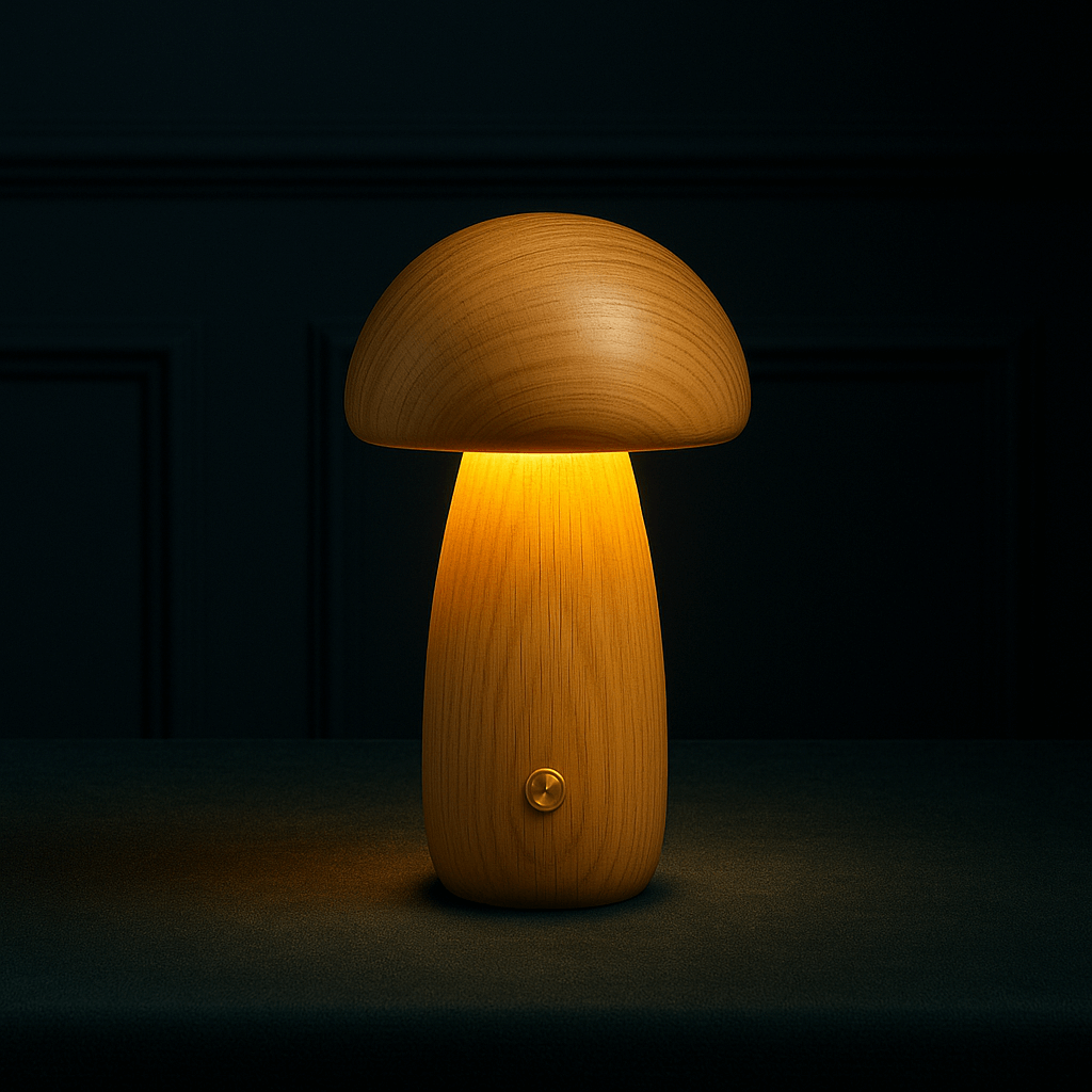 Modern Mushroom Bedside Table Lamp - Dome Shade