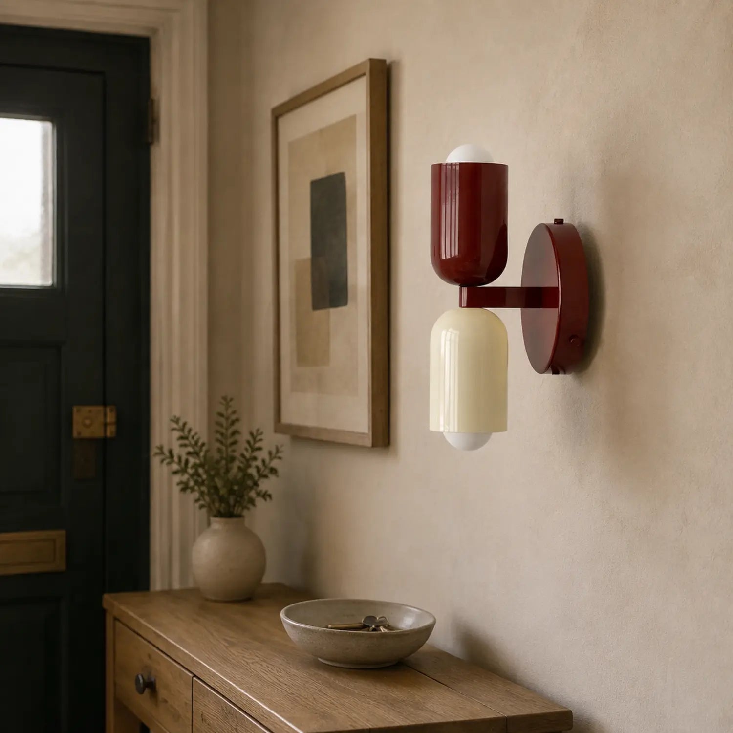 Contemporary Metal Wall Lamp with Up and Down Lighting