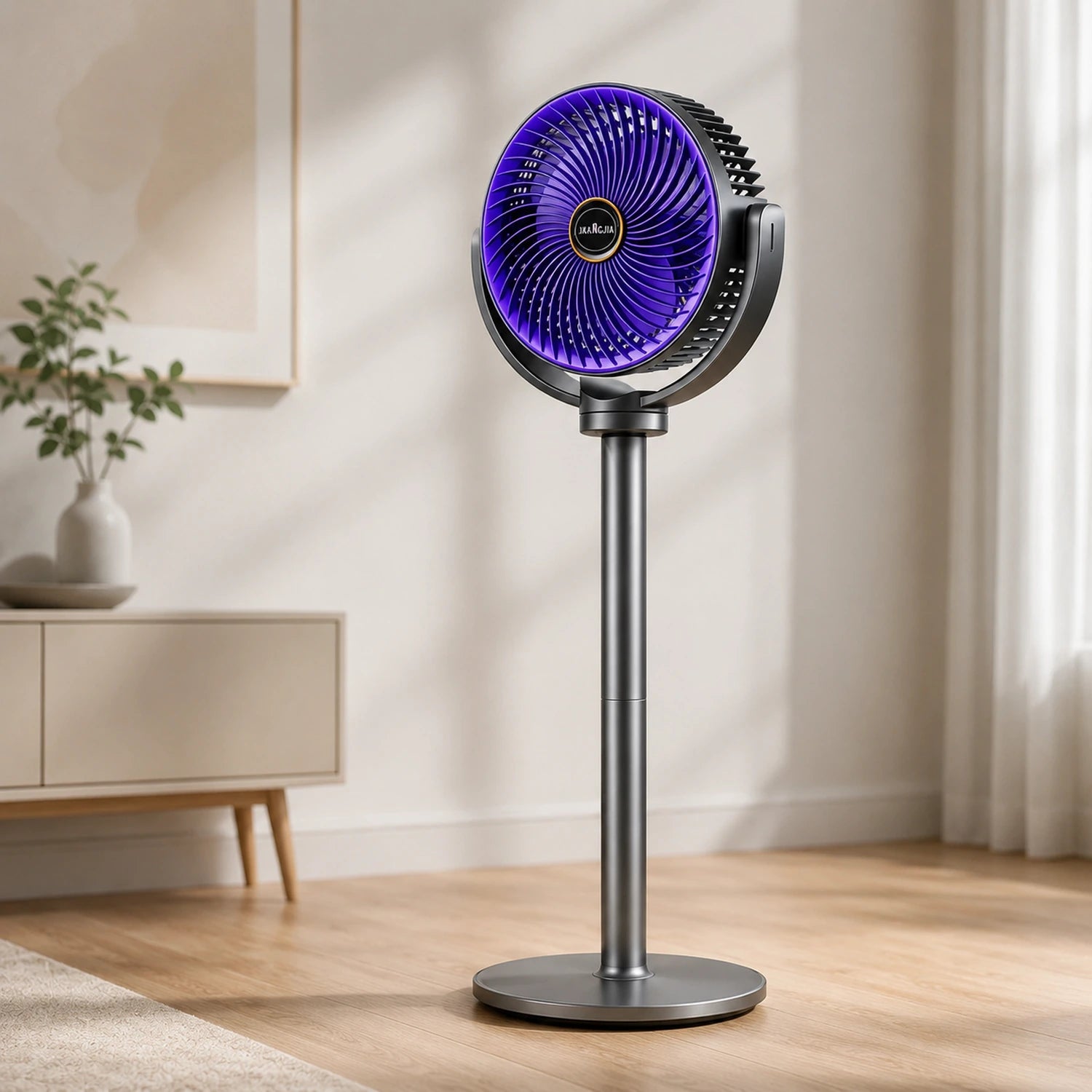 3-in-1 Modern Air Circulator Fan with 5 Speeds and 4 Adjustable Heights