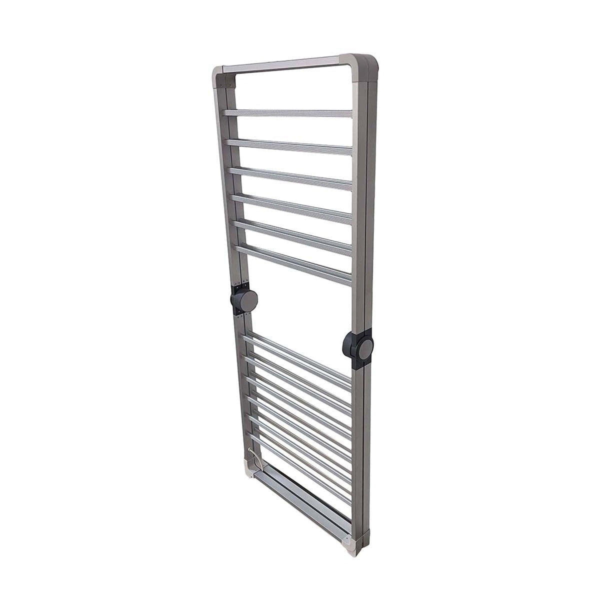 Aluminium X-frame drying rack folded flat