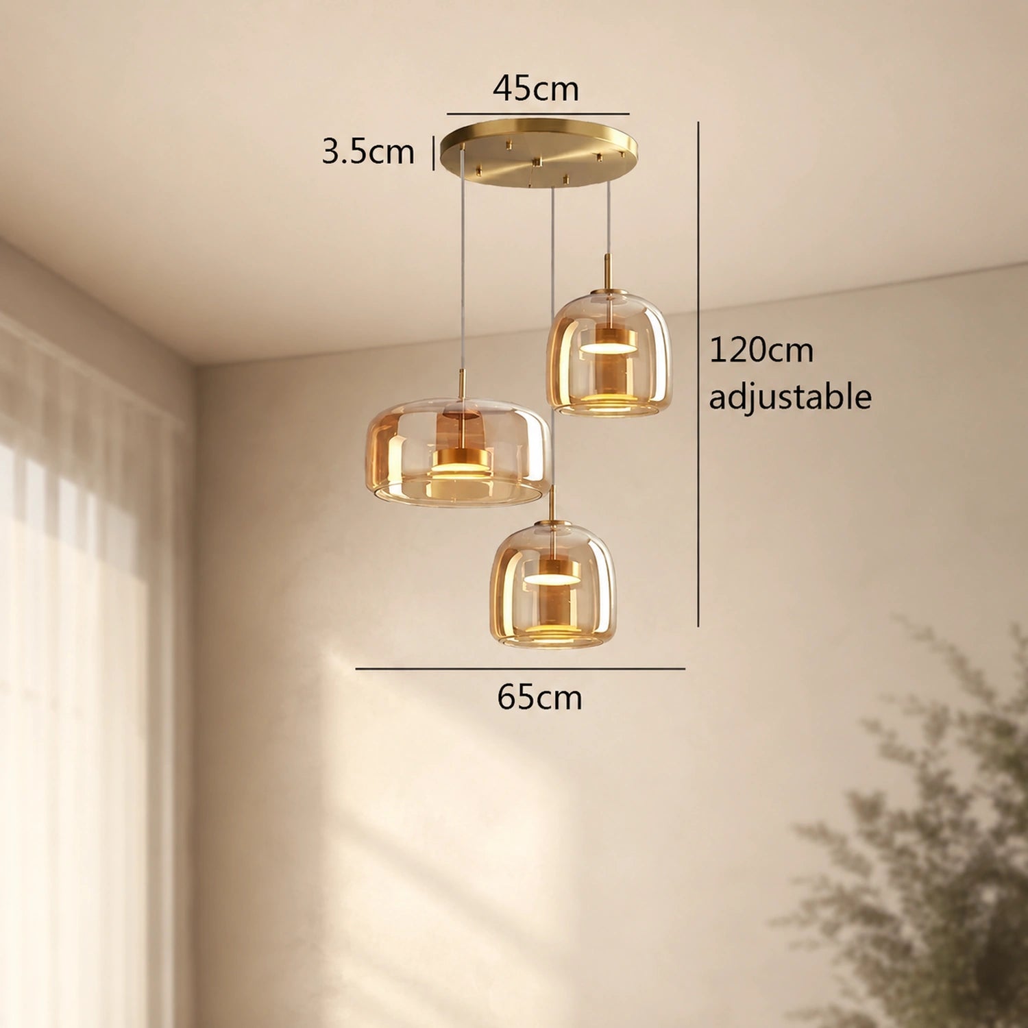 Modern Glass Pendant Light - Nordic Style